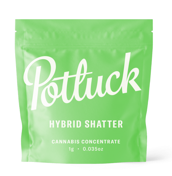 Potluck - Hybrid Shatter - Cannabis Concentrate