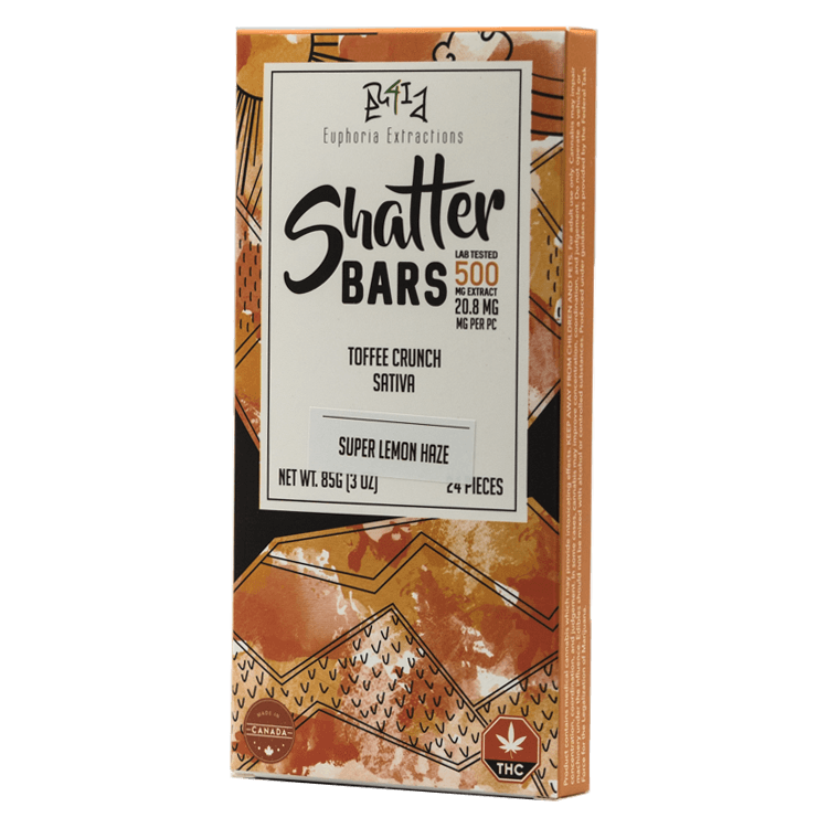 Euphoria Extractions – 500mg Shatter Bar – Toffee Crunch (Sativa )