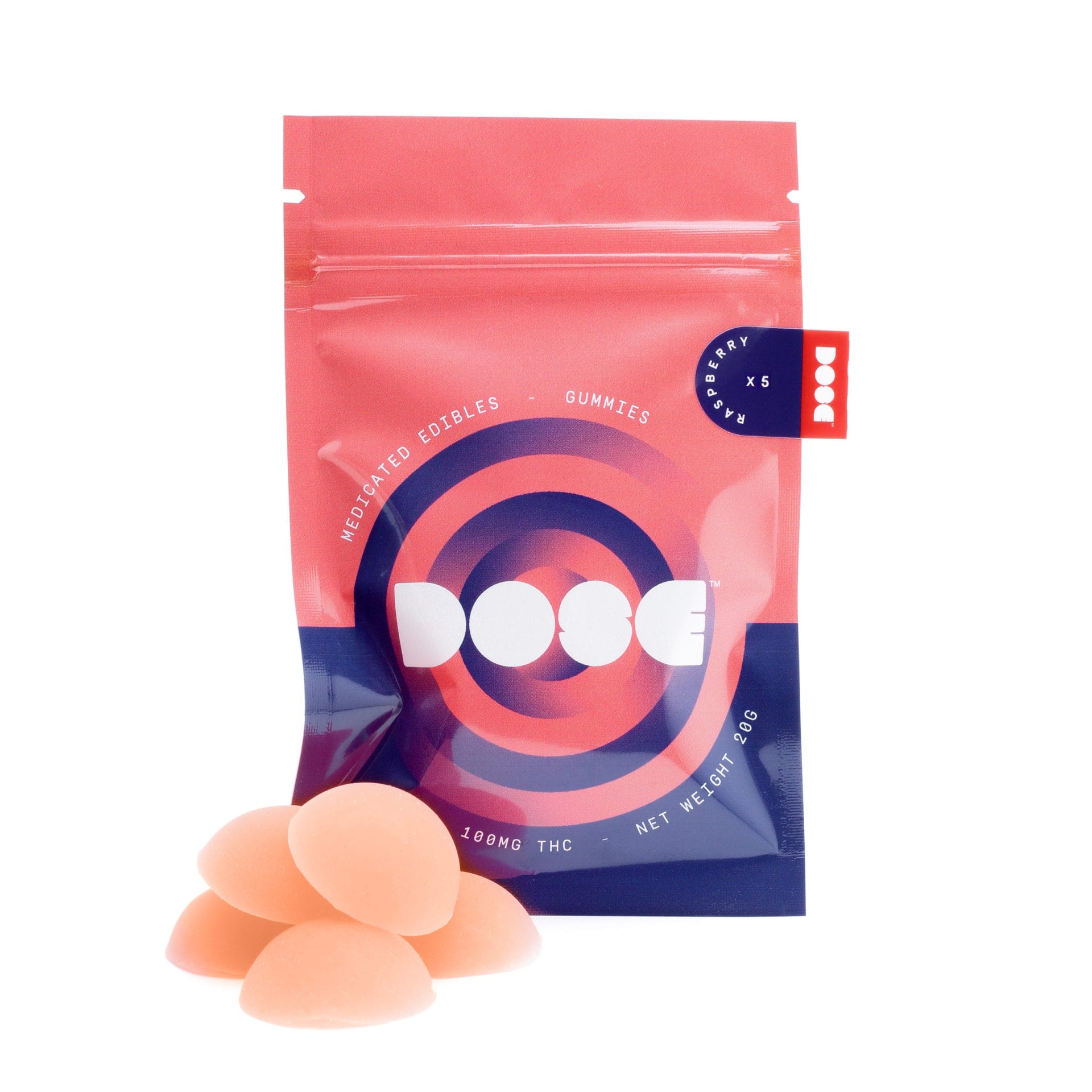Dose - Medicated Edibles - Gummies - Raspberry