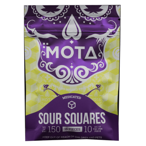 Mota - Sour Squares - 150mg THC