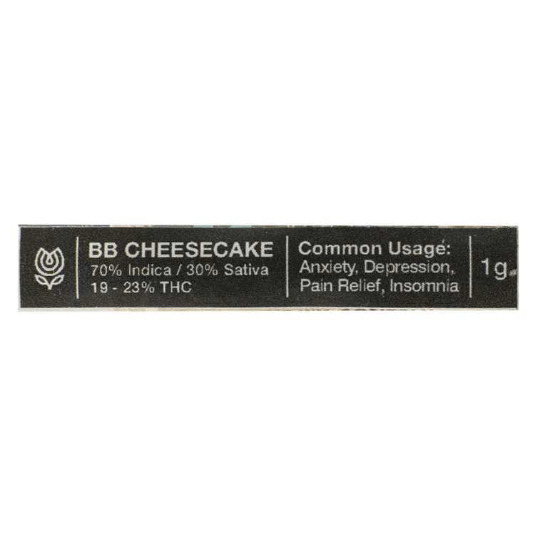 Flowerpwr – Pre-Roll – BB Cheesecake – 1g