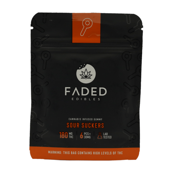 Faded Edibles - Cannabis Infused Gummy - Sour Suckers