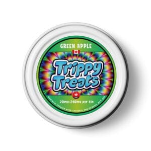 Trippy Treats – Green Apple Gummies – 240mg THC