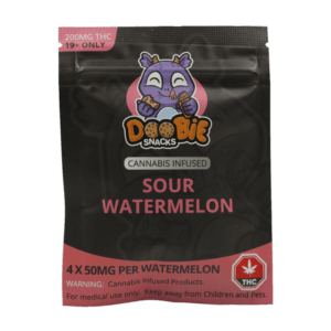 Doobie Snacks – Sour Watermelon Gummies – 200mg THC