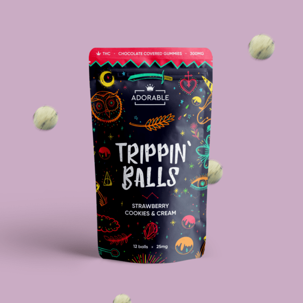 Adorable - Trippin' Balls - Strawberry Cookies & Cream - 300mg