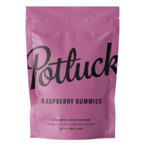 Potluck Extracts – Raspberry Gummies – 200mg THC