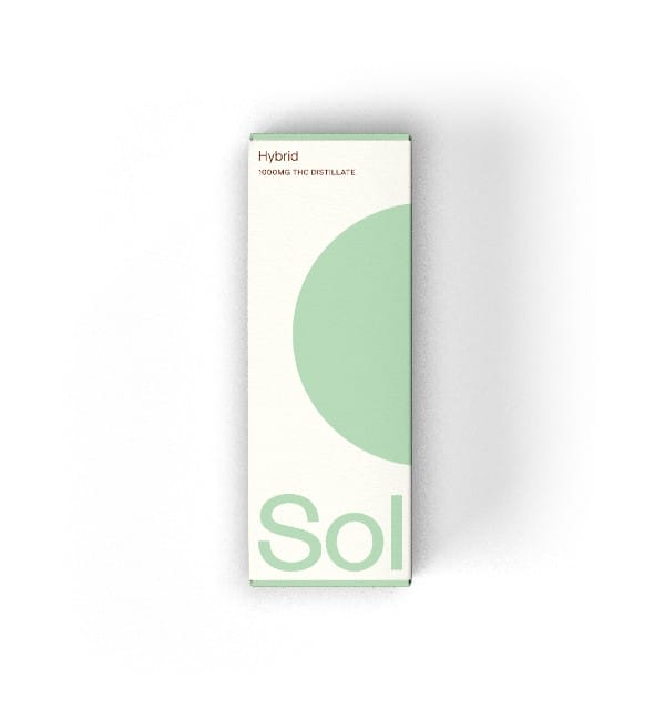Sol – THC Distillate Vape Cartridge – Indica – 1ml