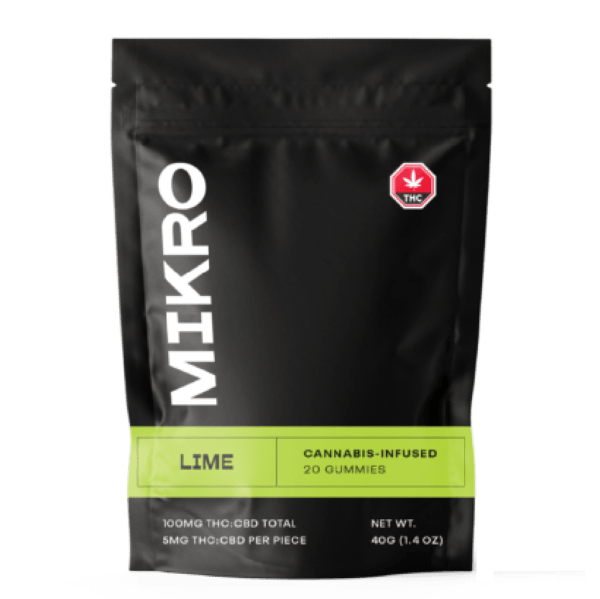 Mikro – 1:1 THC/CBD Gummies – Lime