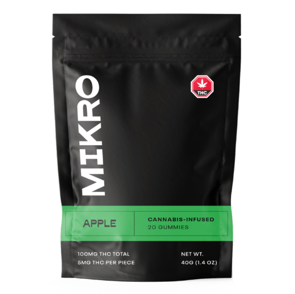 Mikro – THC Gummies – 100mg THC – Apple