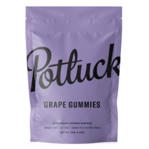 Potluck Extracts – Grape Gummies (1:1) – 100mg THC / 100mg CBD