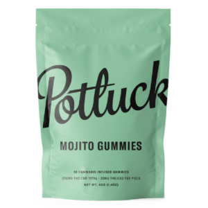 Potluck Extracts – Mojito Gummies (1:1) – 100mg THC / 100mg CBD