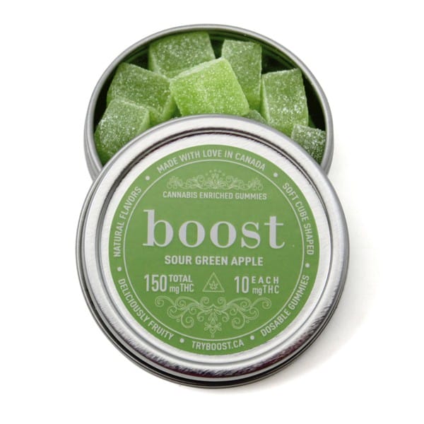 Boost – THC Sour Green Apple Gummies - 150mg