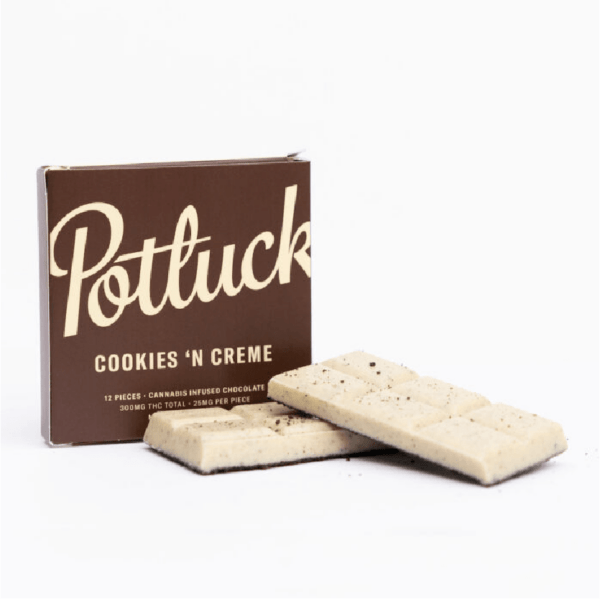 Potluck – Infused Chocolate – Cookies & Cream – 300mg THC