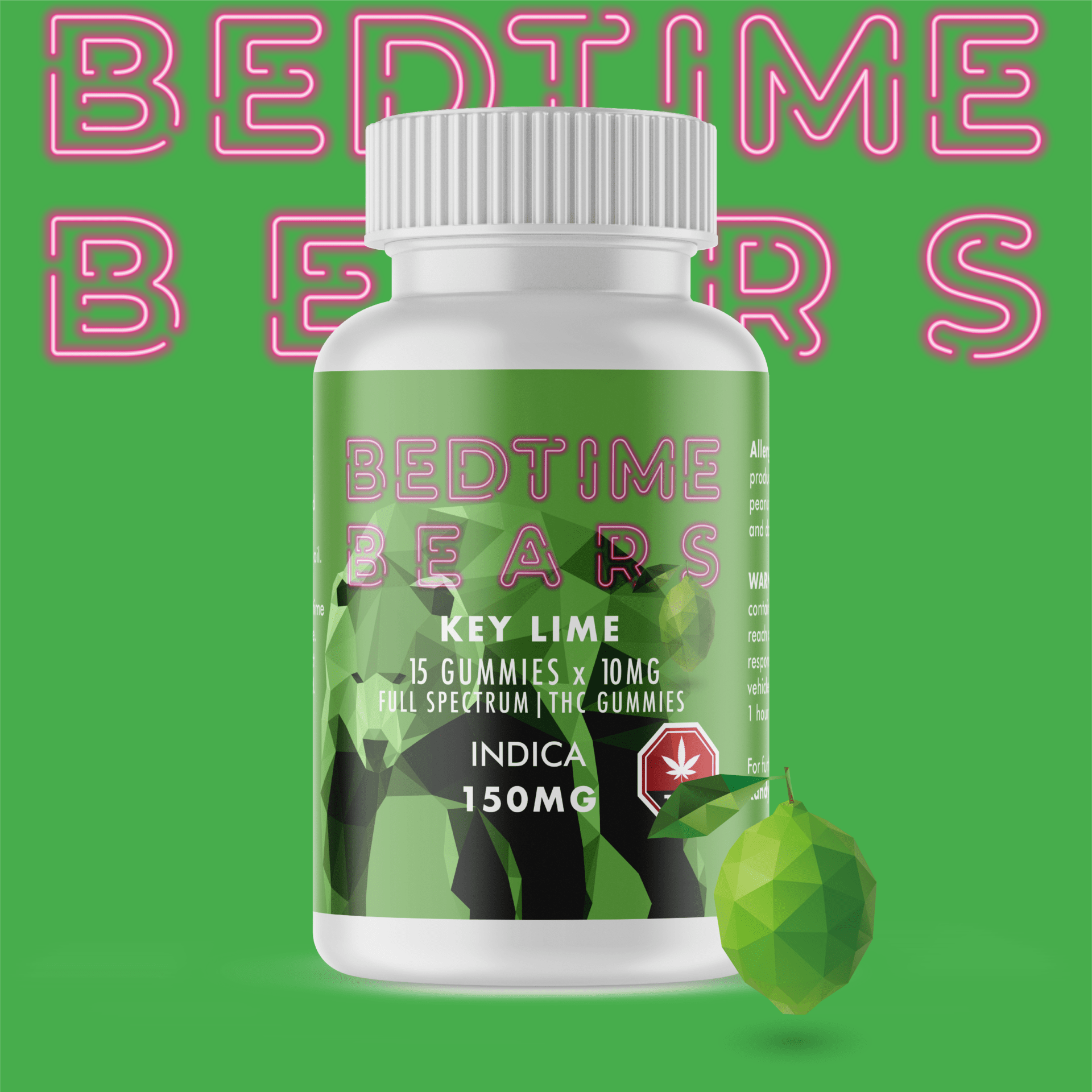 Bedtime Bears - Key Lime Gummies - Indica